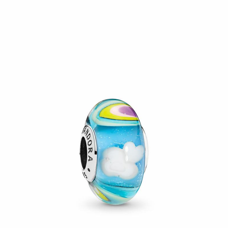 Talismane Pandora Iridescent Rainbow Argint/Albastri (50N9Fe1L)